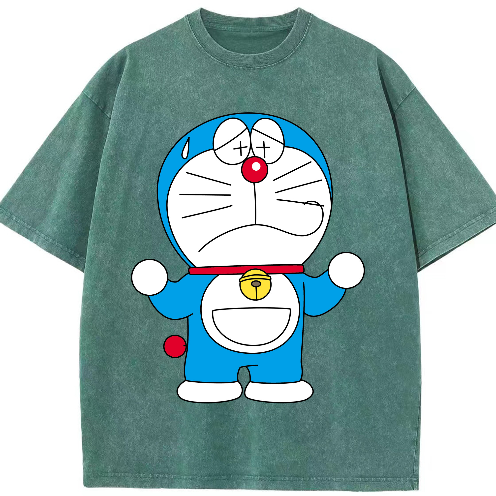 （画像用） ドラえもん Doraemon 綿100% ヴィンテージ風 半袖Tシャツ（フロントプリント）
